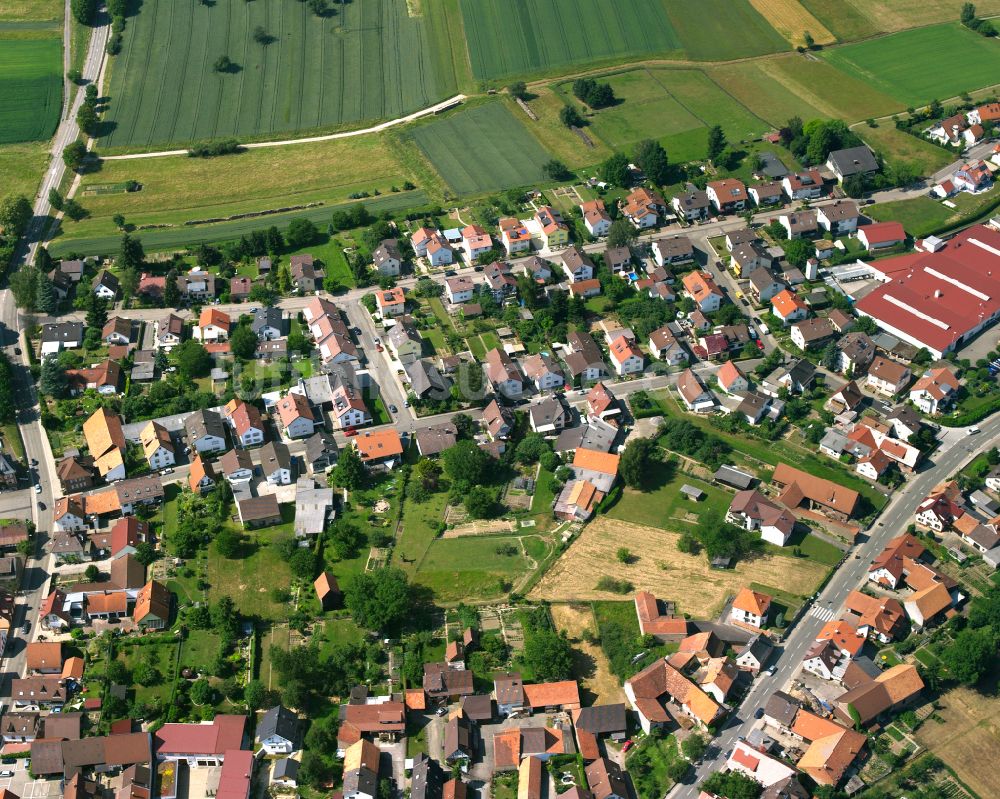 Luftbild Stupferich - Wohngebiet einer Einfamilienhaus- Siedlung in Stupferich im Bundesland Baden-Württemberg, Deutschland