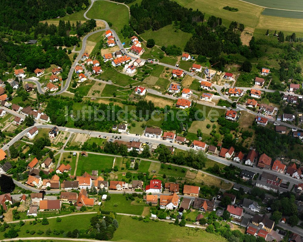 Luftbild Sulz am Eck - Wohngebiet einer Einfamilienhaus- Siedlung in Sulz am Eck im Bundesland Baden-Württemberg, Deutschland