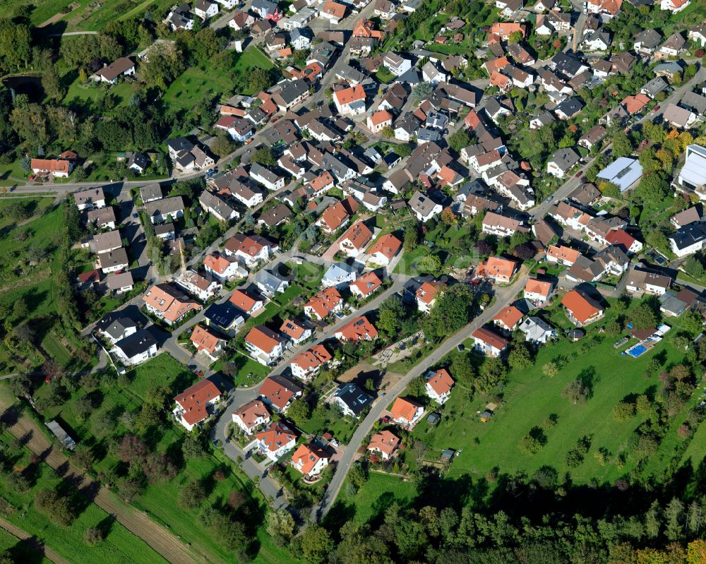 Luftbild Sulzbach - Wohngebiet einer Einfamilienhaus- Siedlung in Sulzbach im Bundesland Baden-Württemberg, Deutschland