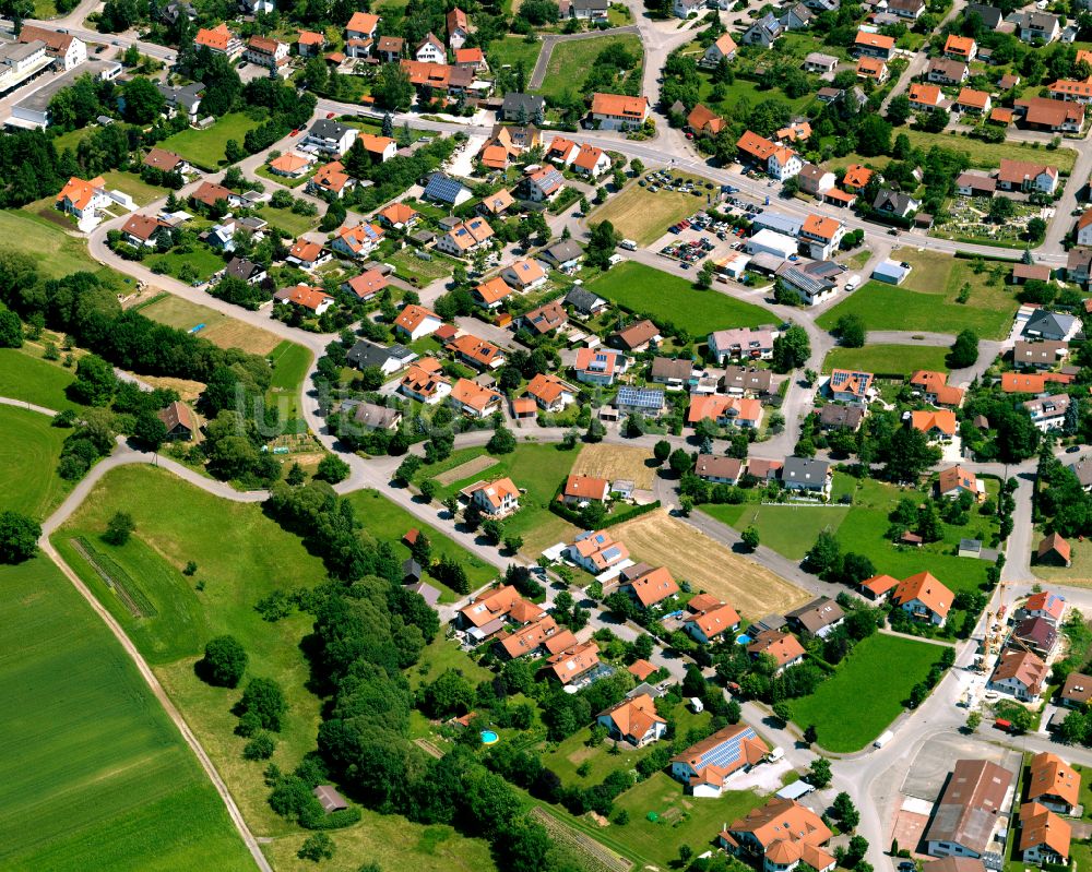 Luftaufnahme Talheim - Wohngebiet einer Einfamilienhaus- Siedlung in Talheim im Bundesland Baden-Württemberg, Deutschland