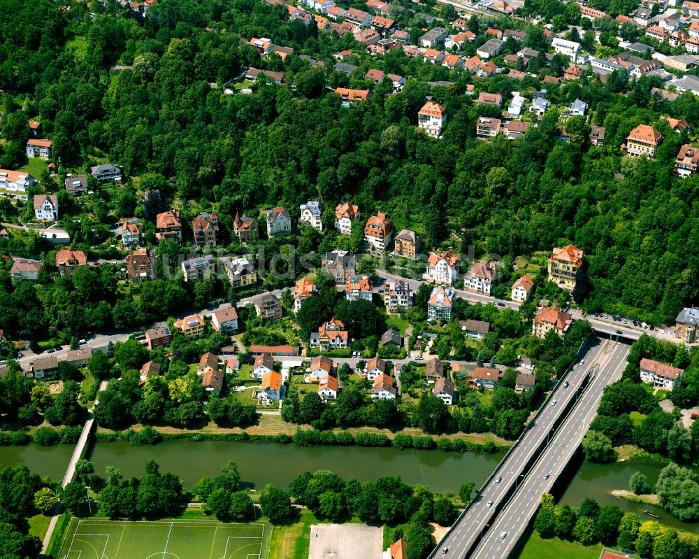 Luftaufnahme Tübingen - Wohngebiet einer Einfamilienhaus- Siedlung in Tübingen im Bundesland Baden-Württemberg, Deutschland