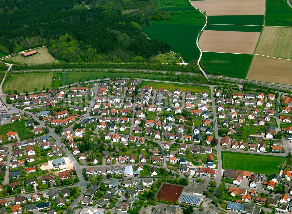 Luftbild Tomerdingen - Wohngebiet einer Einfamilienhaus- Siedlung in Tomerdingen im Bundesland Baden-Württemberg, Deutschland