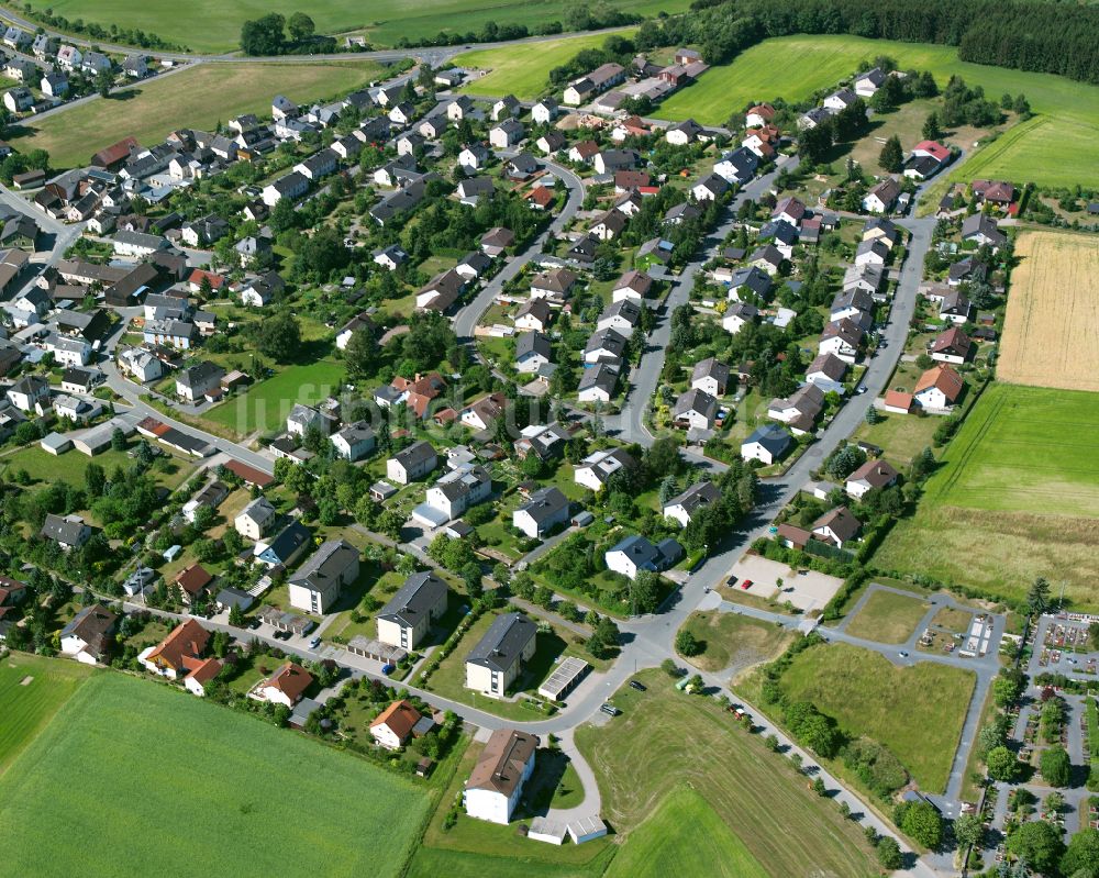 Trogen aus der Vogelperspektive: Wohngebiet einer Einfamilienhaus- Siedlung in Trogen im Bundesland Bayern, Deutschland