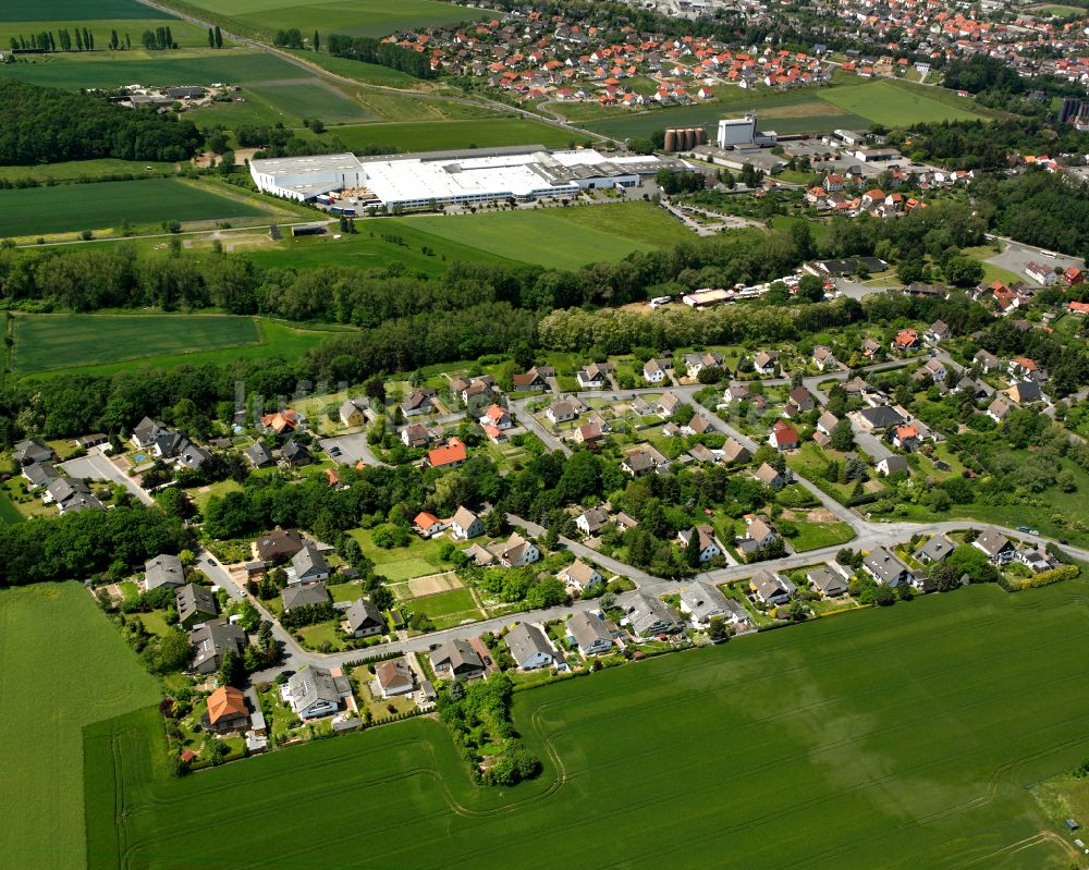 Vienenburg von oben - Wohngebiet einer Einfamilienhaus- Siedlung in Vienenburg im Bundesland Niedersachsen, Deutschland