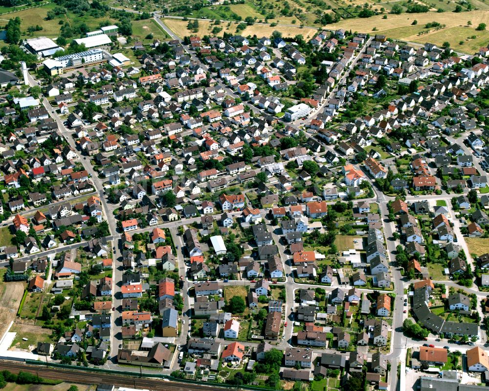 Luftbild Völkersbach - Wohngebiet einer Einfamilienhaus- Siedlung in Völkersbach im Bundesland Baden-Württemberg, Deutschland