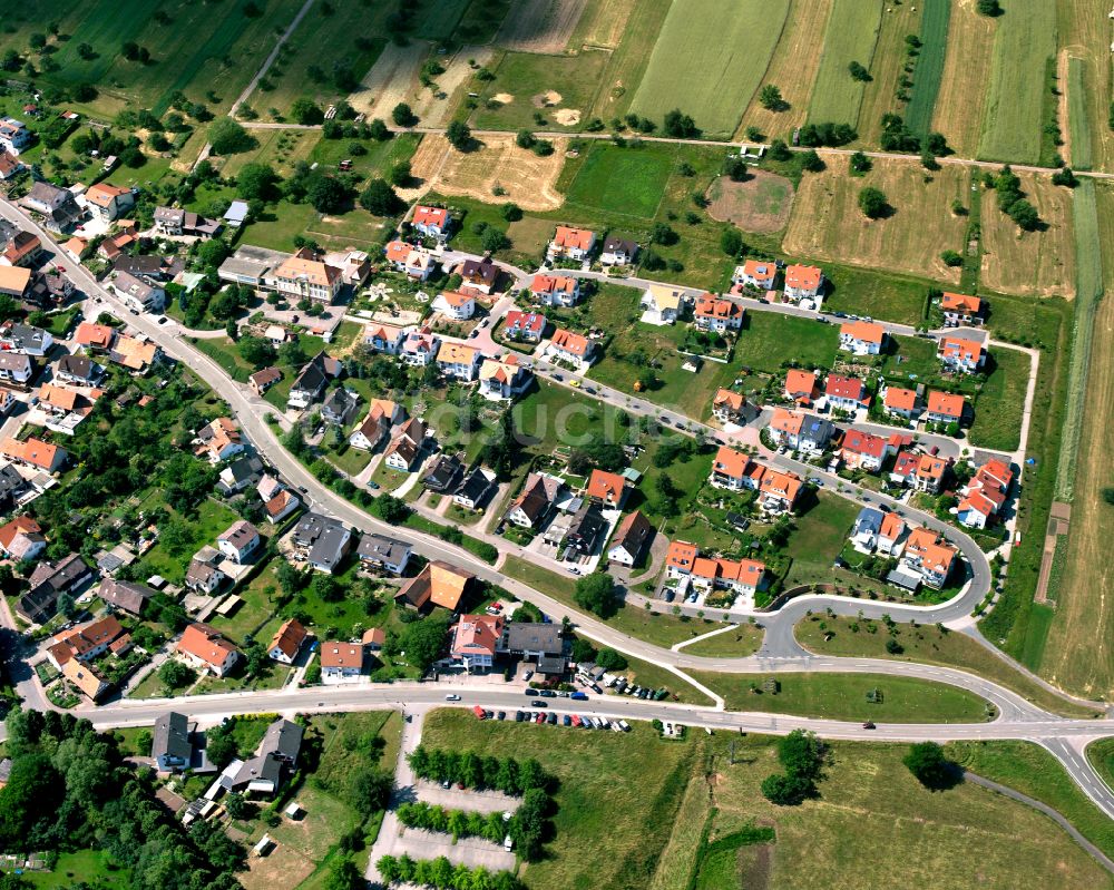 Völkersbach aus der Vogelperspektive: Wohngebiet einer Einfamilienhaus- Siedlung in Völkersbach im Bundesland Baden-Württemberg, Deutschland