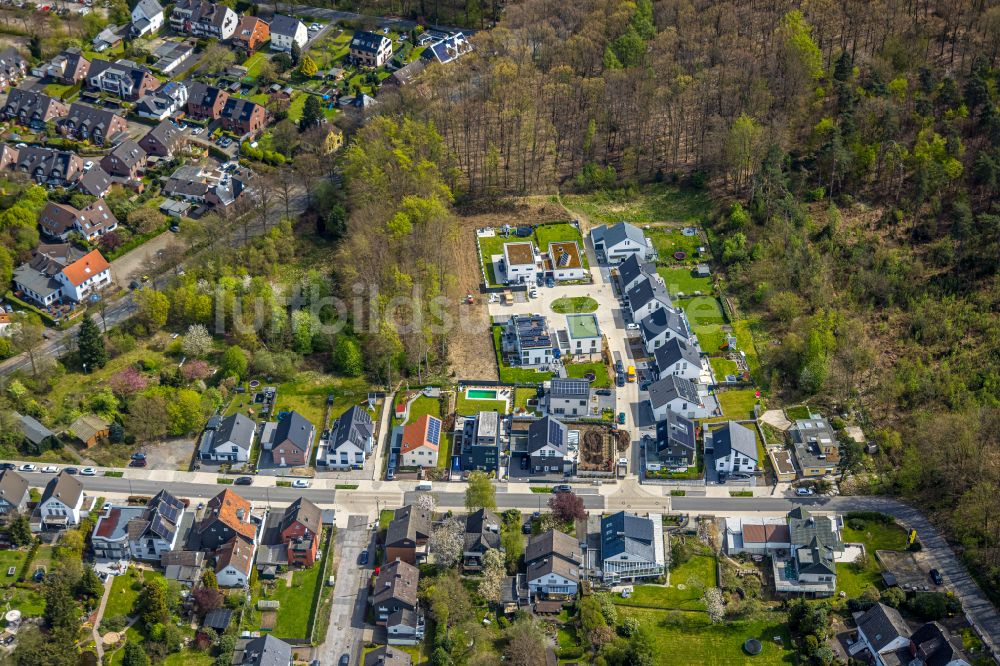 Luftaufnahme Witten - Wohngebiet einer Einfamilienhaus- Siedlung an der Waldstraße in Witten im Bundesland Nordrhein-Westfalen, Deutschland