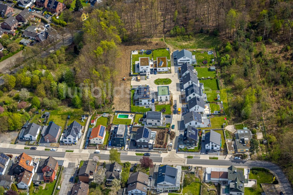 Witten von oben - Wohngebiet einer Einfamilienhaus- Siedlung an der Waldstraße in Witten im Bundesland Nordrhein-Westfalen, Deutschland