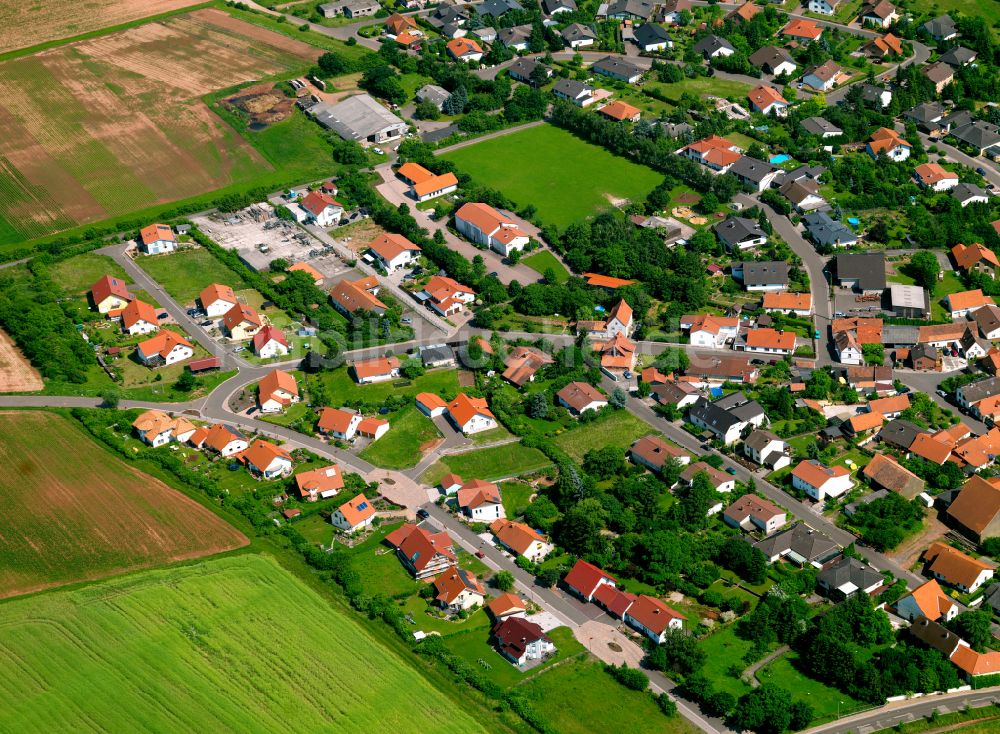 Weitersweiler aus der Vogelperspektive: Wohngebiet einer Einfamilienhaus- Siedlung in Weitersweiler im Bundesland Rheinland-Pfalz, Deutschland