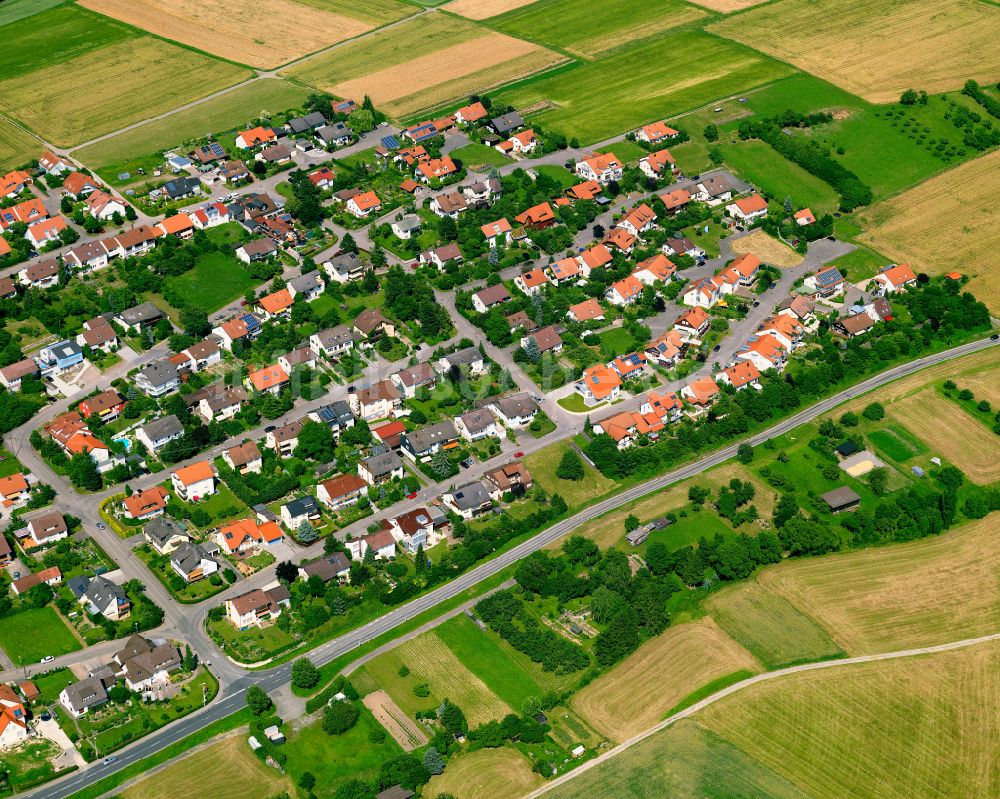 Luftbild Wendelsheim - Wohngebiet einer Einfamilienhaus- Siedlung in Wendelsheim im Bundesland Baden-Württemberg, Deutschland