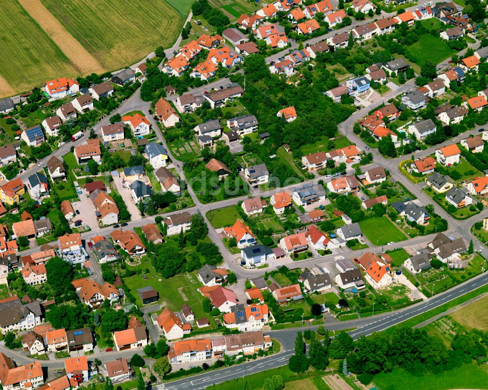 Luftaufnahme Wendelsheim - Wohngebiet einer Einfamilienhaus- Siedlung in Wendelsheim im Bundesland Baden-Württemberg, Deutschland