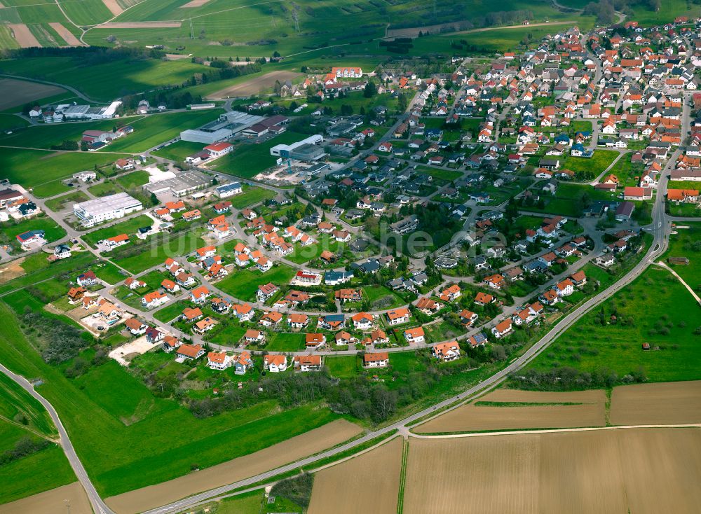 Luftaufnahme Westerheim - Wohngebiet einer Einfamilienhaus- Siedlung in Westerheim im Bundesland Baden-Württemberg, Deutschland