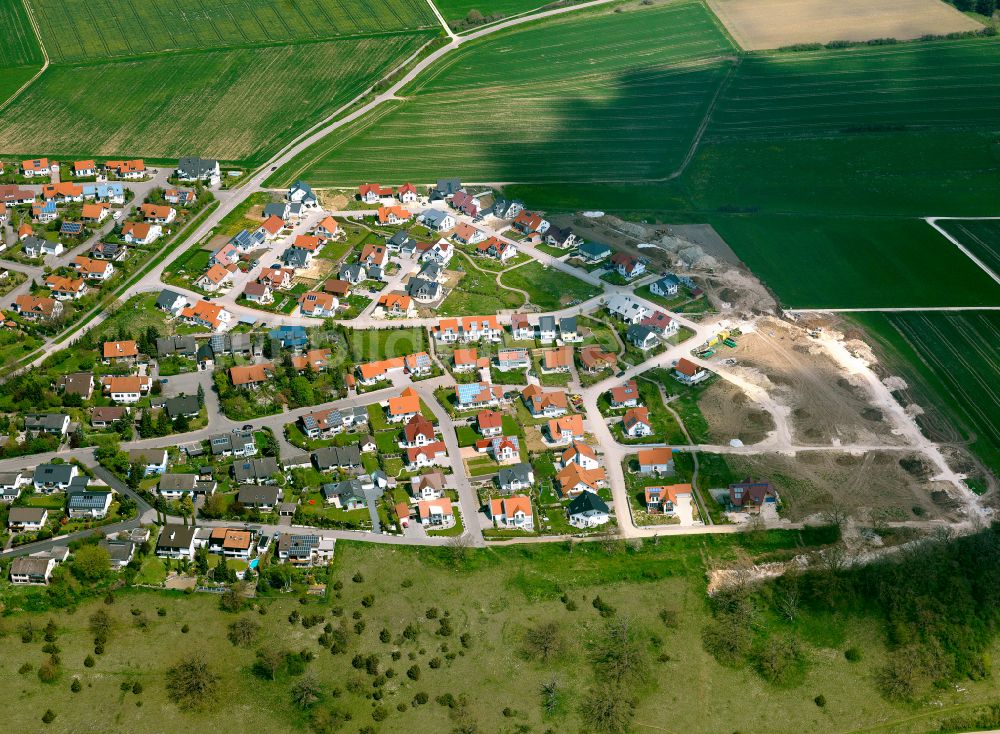 Westerstetten von oben - Wohngebiet einer Einfamilienhaus- Siedlung in Westerstetten im Bundesland Baden-Württemberg, Deutschland