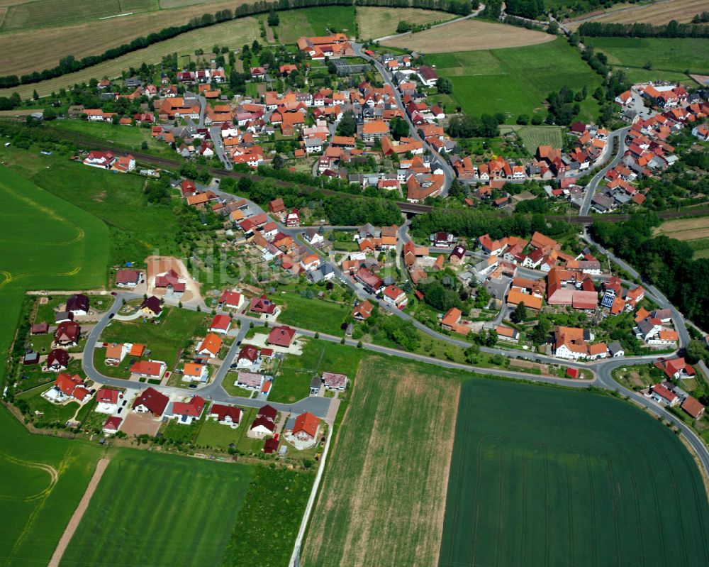 Luftbild Westhausen - Wohngebiet einer Einfamilienhaus- Siedlung in Westhausen im Bundesland Thüringen, Deutschland