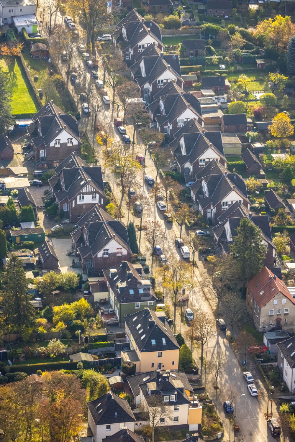 Luftbild Wiemelhausen - Wohngebiet einer Einfamilienhaus- Siedlung in Wiemelhausen im Bundesland Nordrhein-Westfalen, Deutschland