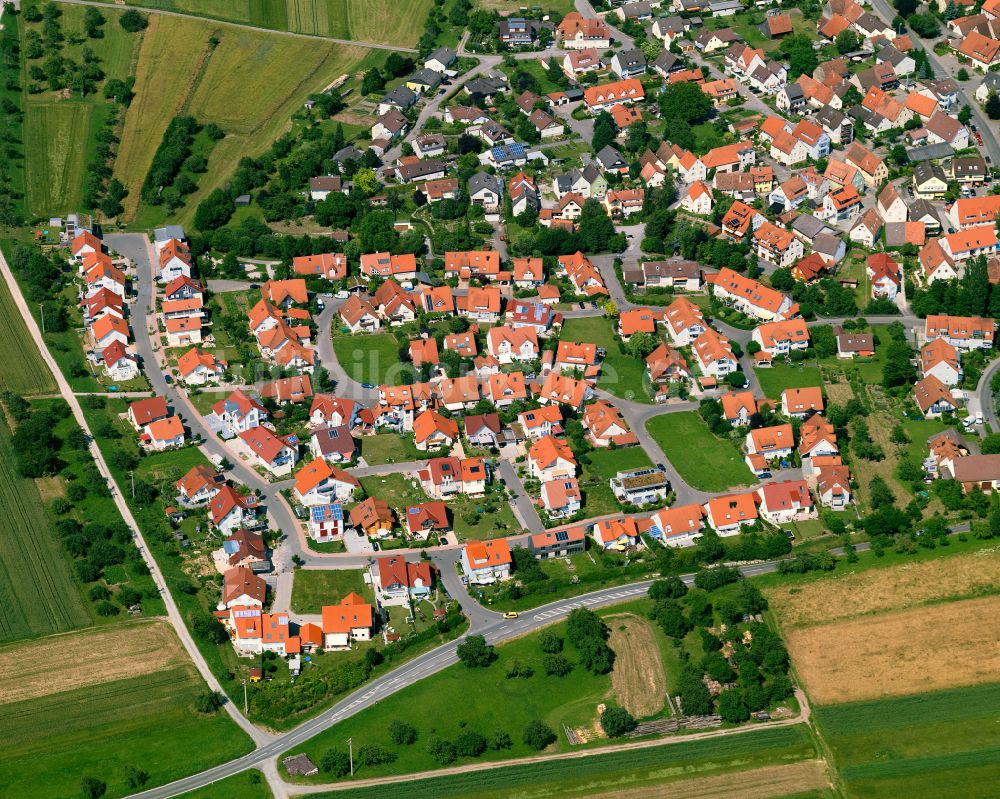 Wurmlingen aus der Vogelperspektive: Wohngebiet einer Einfamilienhaus- Siedlung in Wurmlingen im Bundesland Baden-Württemberg, Deutschland