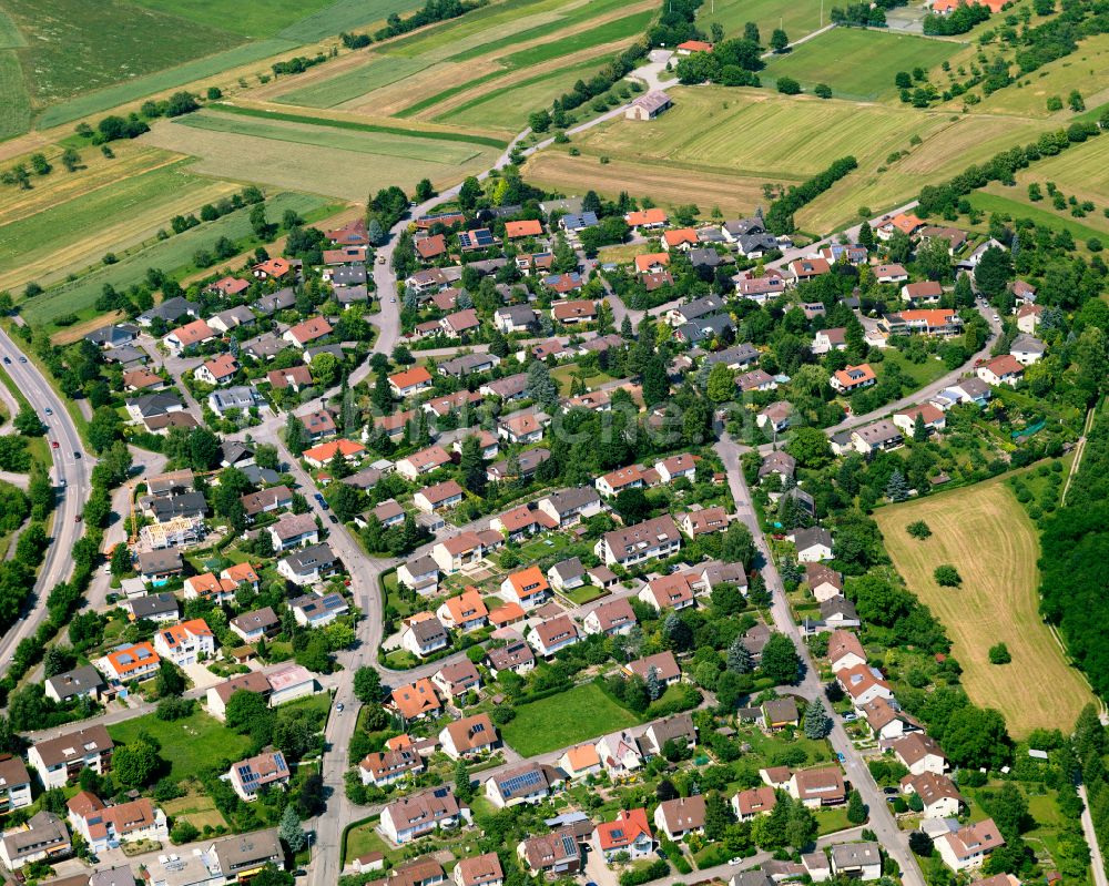 Luftbild Wurmlingen - Wohngebiet einer Einfamilienhaus- Siedlung in Wurmlingen im Bundesland Baden-Württemberg, Deutschland