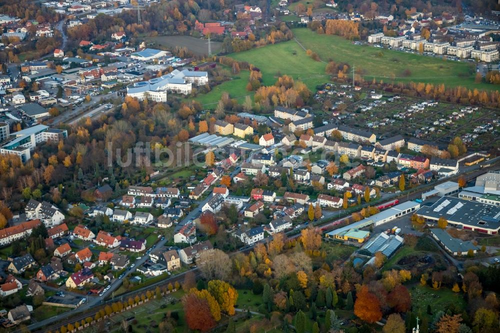 Luftbild Witten - Wohngebiet einer Einfamilienhaus- Siedlung Ziegelstraße Dirschauer Straße- in Witten im Bundesland Nordrhein-Westfalen, Deutschland