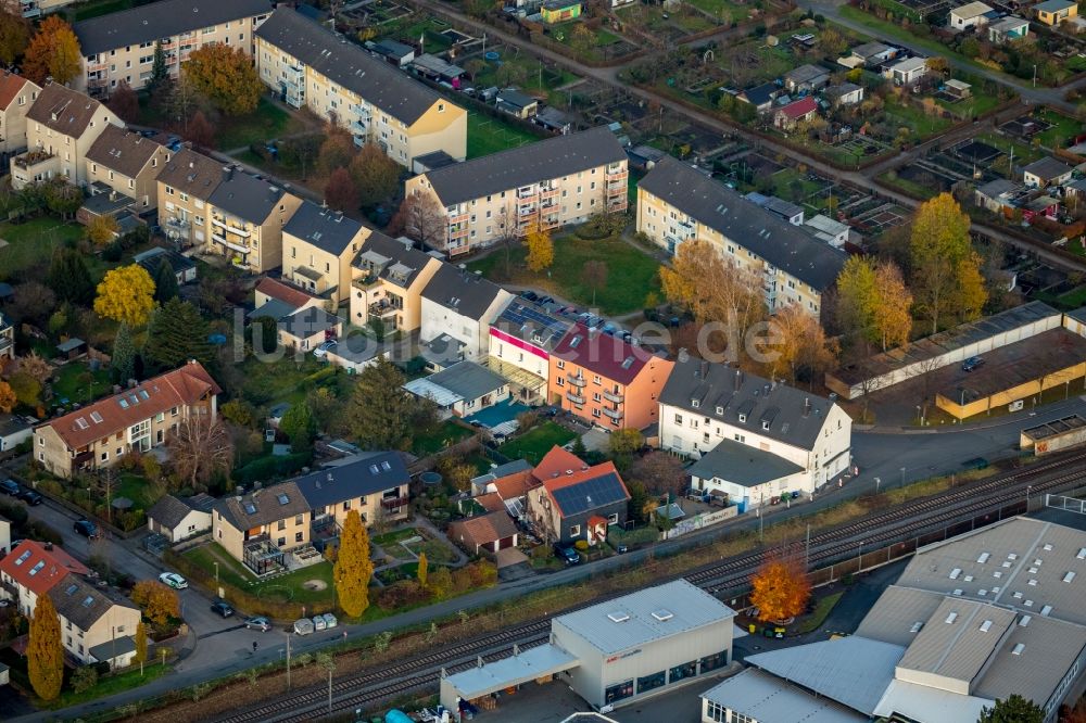 Luftaufnahme Witten - Wohngebiet einer Einfamilienhaus- Siedlung Ziegelstraße Dirschauer Straße- in Witten im Bundesland Nordrhein-Westfalen, Deutschland