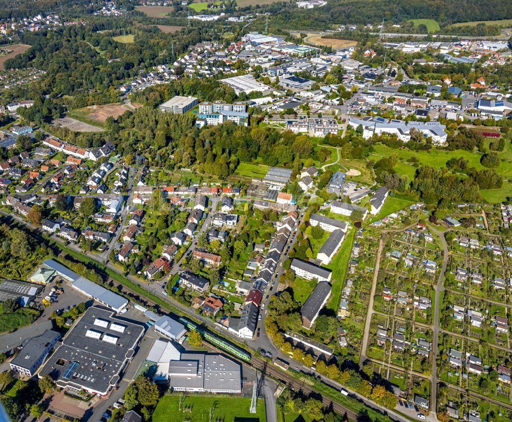 Luftaufnahme Witten - Wohngebiet einer Einfamilienhaus- Siedlung Ziegelstraße Dirschauer Straße- in Witten im Bundesland Nordrhein-Westfalen, Deutschland