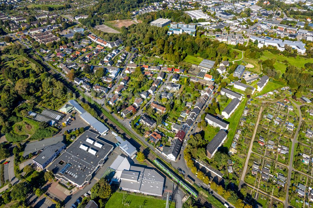 Witten von oben - Wohngebiet einer Einfamilienhaus- Siedlung Ziegelstraße Dirschauer Straße- in Witten im Bundesland Nordrhein-Westfalen, Deutschland