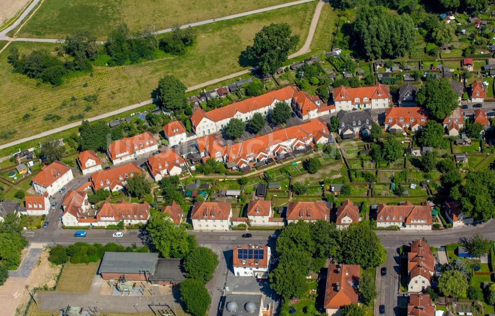 Luftbild Gelsenkirchen - Wohngebiet einer Einfamilienhaussiedlung in Gelsenkirchen im Bundesland Nordrhein-Westfalen