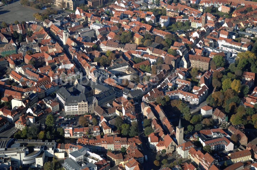 Erfurt aus der Vogelperspektive: Wohngebiet am Erfurter Domberg