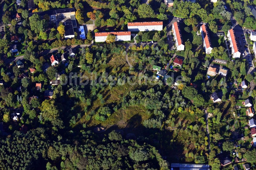 Luftaufnahme Berlin Köpenick - Wohngebiet am Feldblumenweg - Grüne Trift am Stadtrand des Stadtteiles Köpenick in Berlin