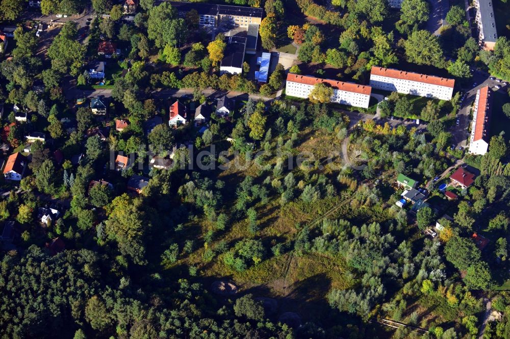 Berlin Köpenick von oben - Wohngebiet am Feldblumenweg - Grüne Trift am Stadtrand des Stadtteiles Köpenick in Berlin