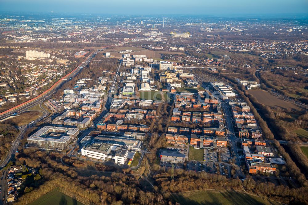 Luftaufnahme Barop - Wohngebiet am Feldrand in Barop im Bundesland Nordrhein-Westfalen, Deutschland