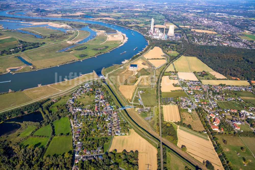 Luftaufnahme Eppinghoven - Wohngebiet am Feldrand in Eppinghoven im Bundesland Nordrhein-Westfalen, Deutschland