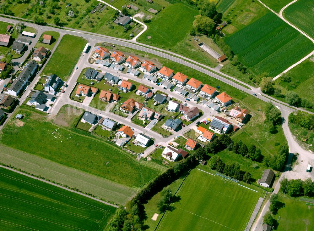 Luftbild Erbach - Wohngebiet am Feldrand in Erbach im Bundesland Baden-Württemberg, Deutschland