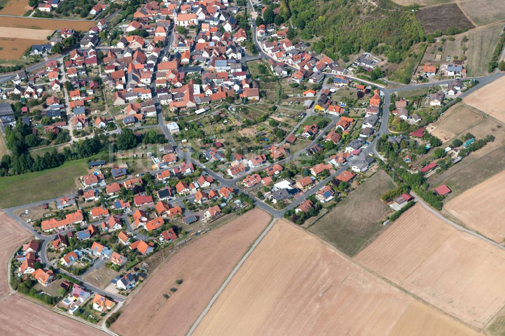 Luftbild Heßdorf - Wohngebiet am Feldrand in Heßdorf im Bundesland Bayern, Deutschland