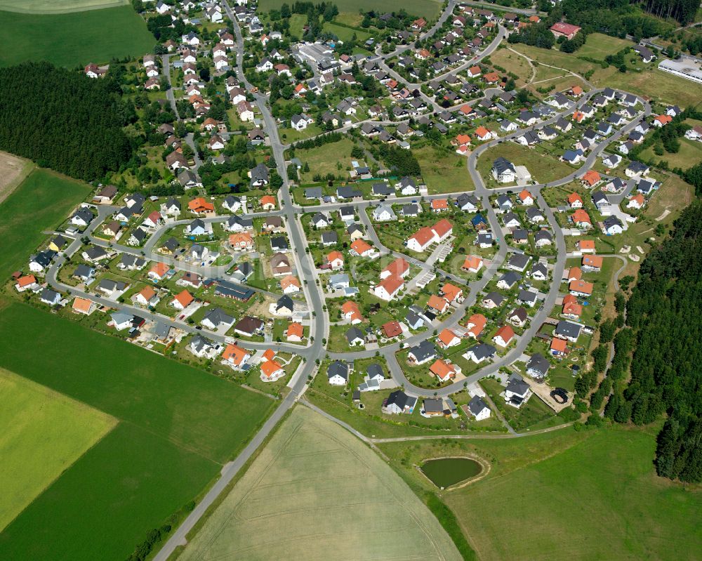 Jägersruh von oben - Wohngebiet am Feldrand in Jägersruh im Bundesland Bayern, Deutschland