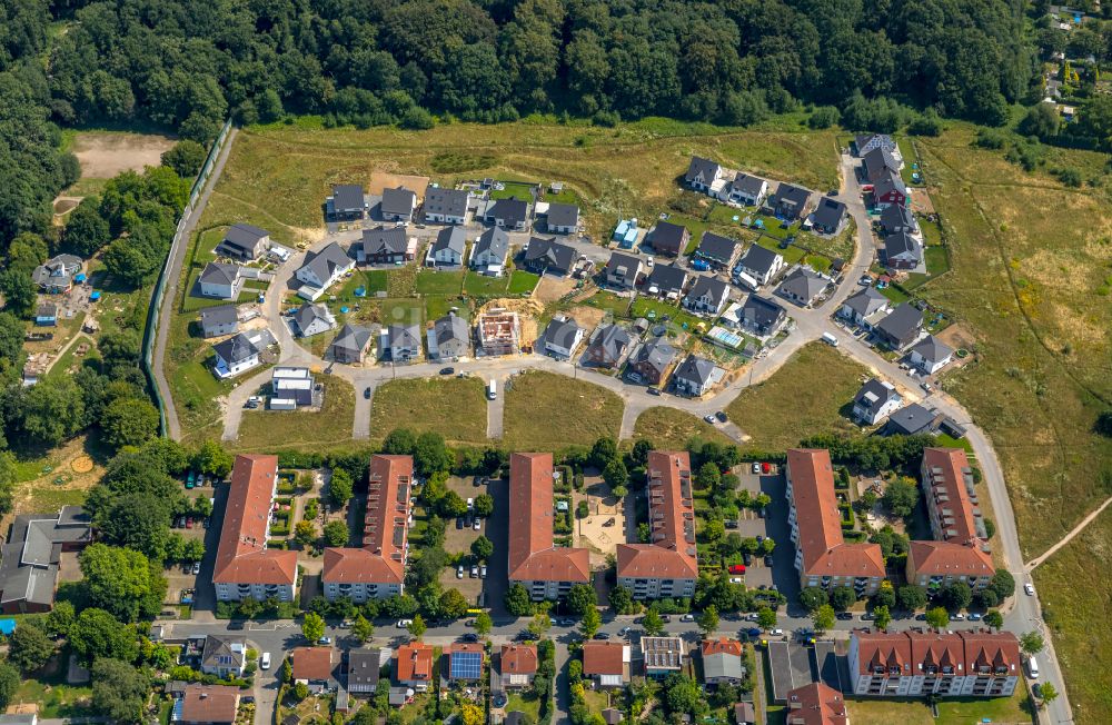 Luftaufnahme Jungferntal - Wohngebiet am Feldrand in Jungferntal im Bundesland Nordrhein-Westfalen, Deutschland