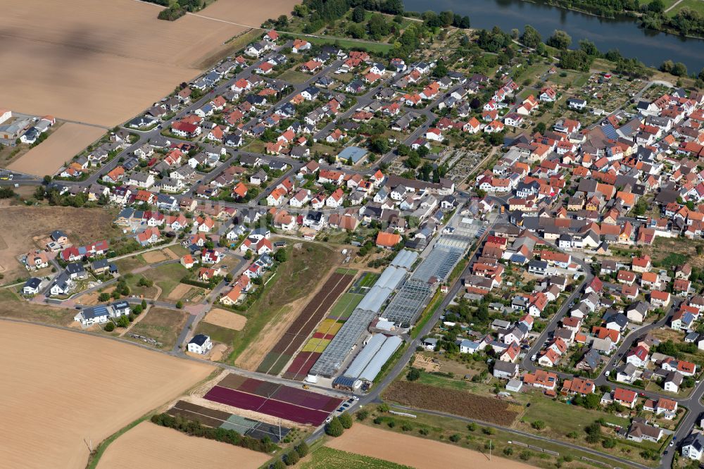 Luftbild Karlburg - Wohngebiet am Feldrand in Karlburg im Bundesland Bayern, Deutschland