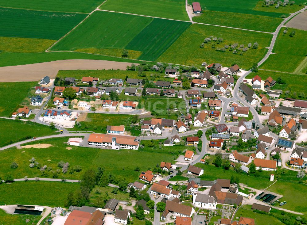 Luftaufnahme Obermarchtal - Wohngebiet am Feldrand in Obermarchtal im Bundesland Baden-Württemberg, Deutschland