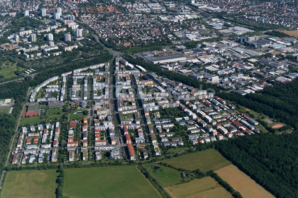 Luftaufnahme Rieselfeld - Wohngebiet am Feldrand in Rieselfeld im Bundesland Baden-Württemberg, Deutschland