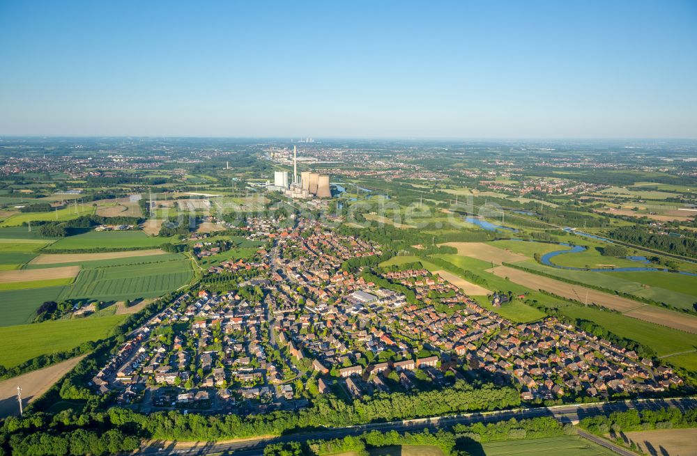 Stockum von oben - Wohngebiet am Feldrand in Stockum im Bundesland Nordrhein-Westfalen, Deutschland