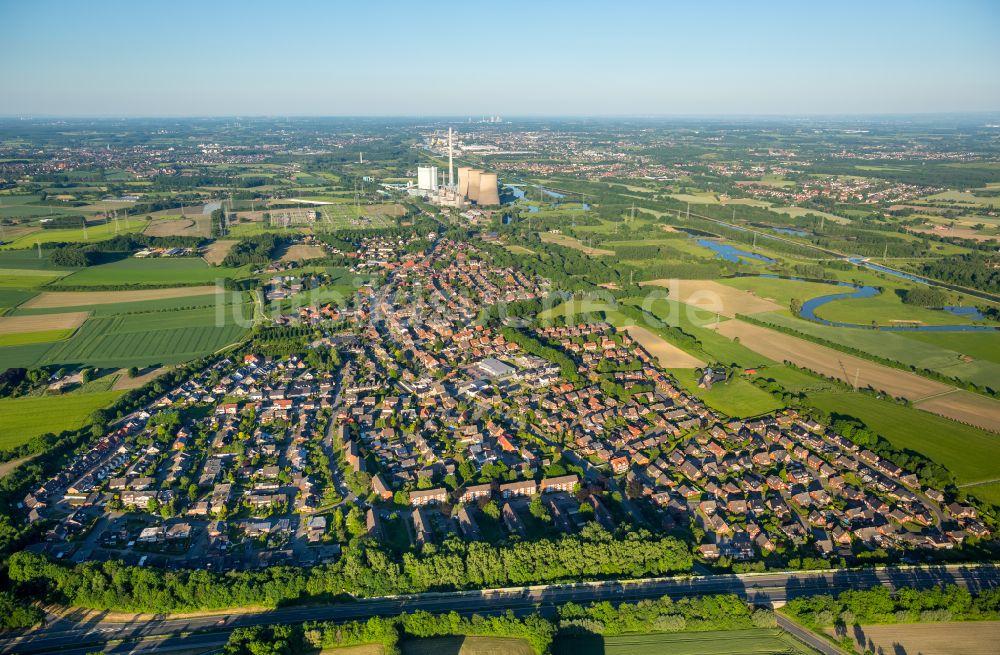 Luftbild Stockum - Wohngebiet am Feldrand in Stockum im Bundesland Nordrhein-Westfalen, Deutschland