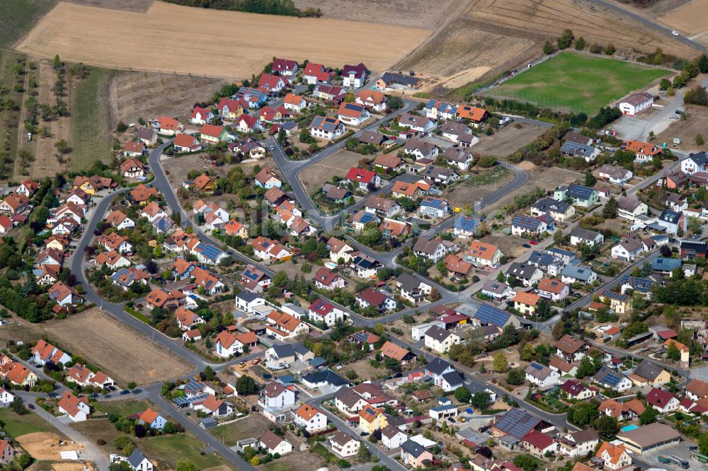 Luftbild Urspringen - Wohngebiet am Feldrand in Urspringen im Bundesland Bayern, Deutschland