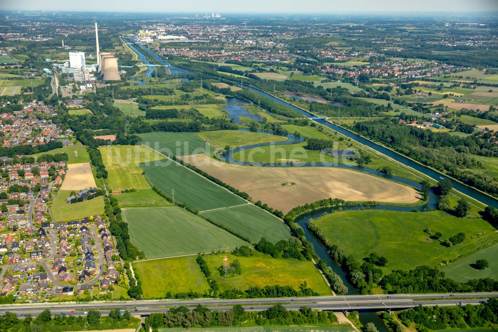 Werne von oben - Wohngebiet am Feldrand in Werne im Bundesland Nordrhein-Westfalen, Deutschland