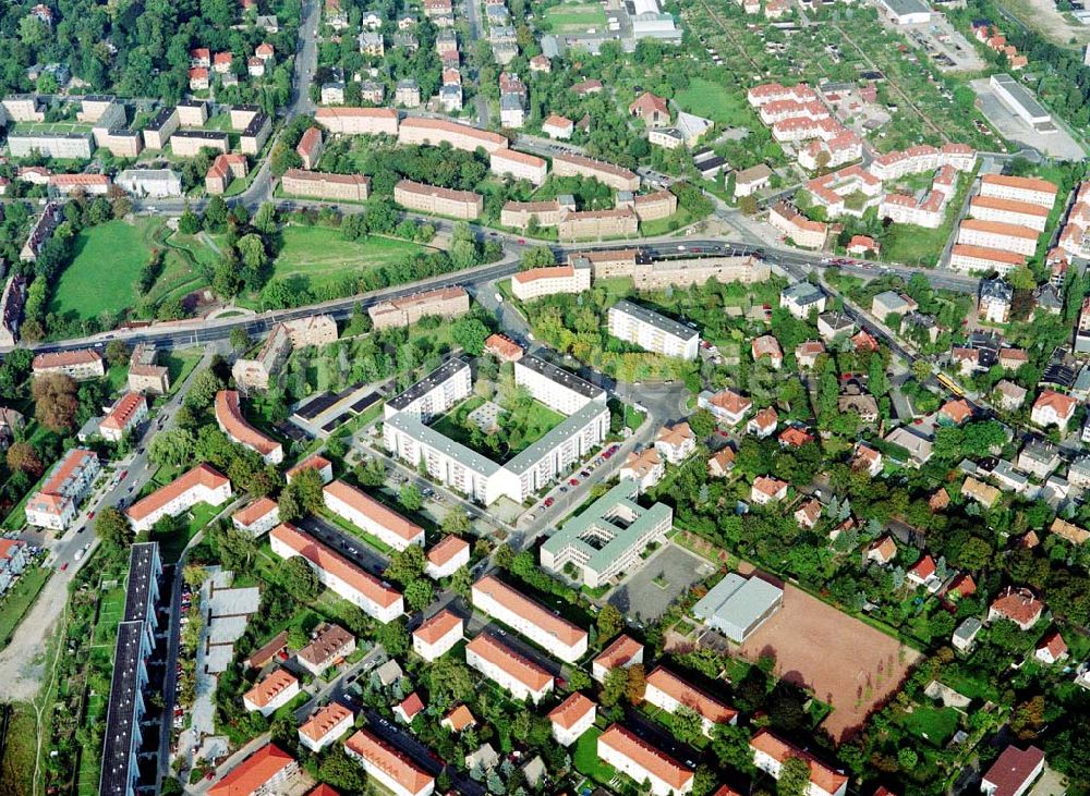 Dresden - Strehlen von oben - Wohngebiet an der Feuerbachstraße in Dresden-Strehlen - ein Objekt der MÜBAU GmbH