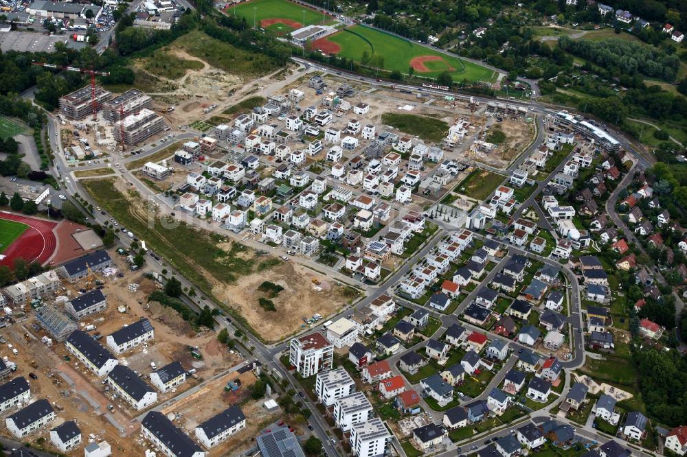 Mainz Mombach von oben - Wohngebiet Gonsbachterrassen in Mainz im Bundesland Rheinland-Pfalz