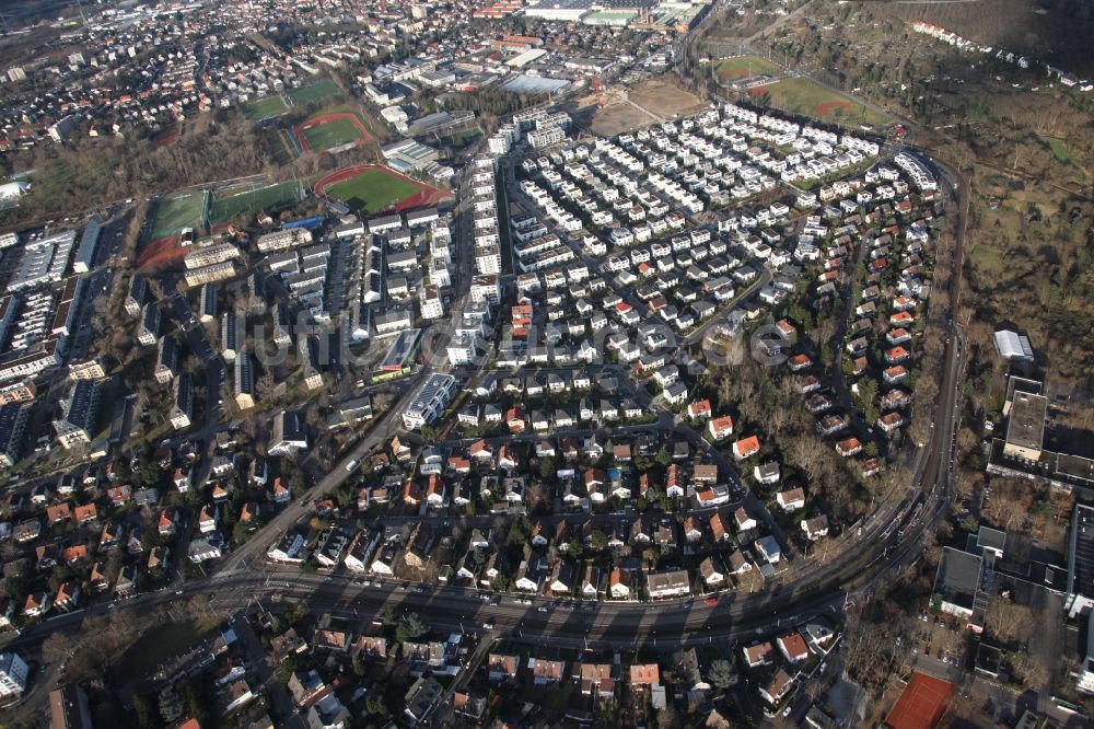 Mainz aus der Vogelperspektive: Wohngebiet Gonsbachterrassen in Mainz im Bundesland Rheinland-Pfalz