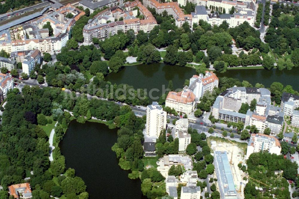 Berlin / Charlottenburg von oben - Wohngebiet Halensee Berlin / Charlottenburg 1995