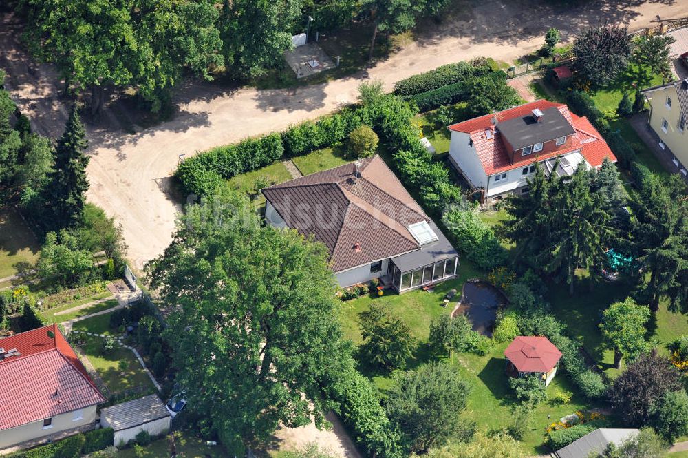 Fredersdorf - Vogelsdorf von oben - Wohngebiet am Heideweg in Fredersdorf-Vogelsdorf