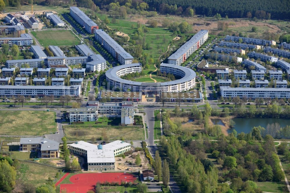 Luftbild Falkensee - Wohngebiet der Herlitzsiedlung an der Spandauer Straße / Horkheimerstraße in Falkensee im Bundesland Brandenburg