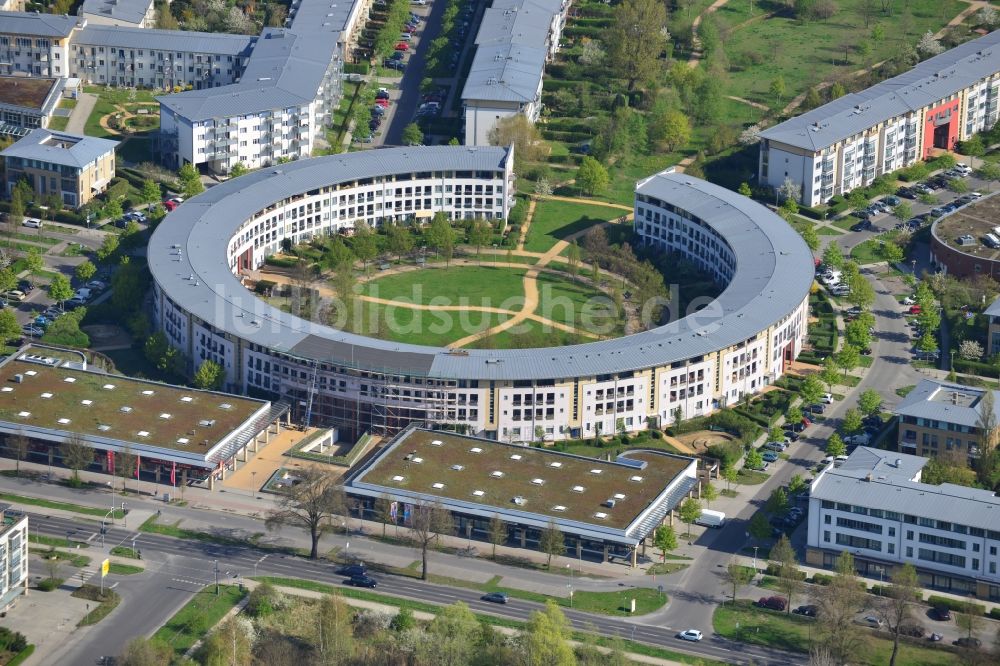 Falkensee aus der Vogelperspektive: Wohngebiet der Herlitzsiedlung an der Spandauer Straße / Horkheimerstraße in Falkensee im Bundesland Brandenburg