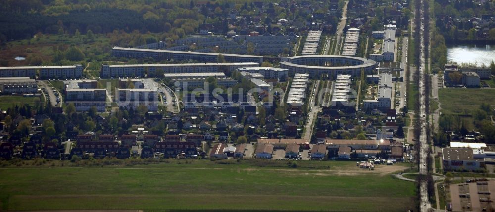 Falkensee von oben - Wohngebiet der Herlitzsiedlung an der Spandauer Straße / Horkheimerstraße in Falkensee im Bundesland Brandenburg